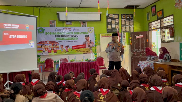 Polsek Taman Sosialisasikan Anti Bullying di SDN Kramat Jegu 2